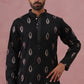 Festive Silk Blend Embroidered Kurta (65KO 5346 Black ) [FF] [B-1-2]