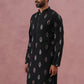 Festive Silk Blend Embroidered Kurta (65KO 5346 Black ) [FF] [B-1-2]