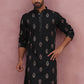 Festive Silk Blend Embroidered Kurta (65KO 5346 Black ) [FF] [B-1-2]