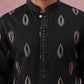 Festive Silk Blend Embroidered Kurta (65KO 5346 Black ) [FF] [B-1-2]