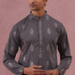 Festive Silk Blend Embroidered Kurta (65KO 5346 Grey ) [FF] [B-1-2]