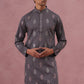 Festive Silk Blend Embroidered Kurta (65KO 5346 Grey ) [FF] [B-1-2]