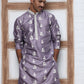 Men’s Embroidered Silk Blend Kurta (65KO 5347 Purple ) [FF] [B-1-2]