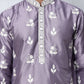 Men’s Embroidered Silk Blend Kurta (65KO 5347 Purple ) [FF] [B-1-2]
