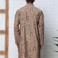 Traditional Foil Printed Kurta for Men (65KO 5348 Brown ) [FF] [D-1]