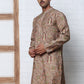 Traditional Foil Printed Kurta for Men (65KO 5348 Brown ) [FF] [D-1]