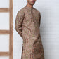 Traditional Foil Printed Kurta for Men (65KO 5348 Brown ) [FF] [D-1]