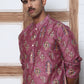 Traditional Foil Printed Kurta for Men ( 65KO 5348 Magenta ) [FF] [D-1]