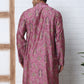 Traditional Foil Printed Kurta for Men ( 65KO 5348 Magenta ) [FF] [D-1]