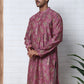 Traditional Foil Printed Kurta for Men ( 65KO 5348 Magenta ) [FF] [D-1]