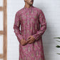 Traditional Foil Printed Kurta for Men ( 65KO 5348 Magenta ) [FF] [D-1]