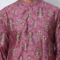 Traditional Foil Printed Kurta for Men ( 65KO 5348 Magenta ) [FF] [D-1]