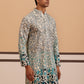 Men’s Printed Kurta with Embroidered Detailing (65KO 5349 Blue ) [FF] [Q-12-13]