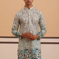 Men’s Printed Kurta with Embroidered Detailing (65KO 5349 Blue ) [FF] [Q-12-13]