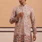 Men’s Printed Kurta with Embroidered Detailing ( 65KO 5349 Peach ) [FF] [Q-12-13]