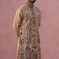 Men’s Silk Blend Embroidered Kurta (65KO 5350 Beige ) [FF] [A-1-4]