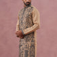 Men’s Silk Blend Embroidered Kurta (65KO 5350 Beige ) [FF] [A-1-4]