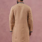 Men’s Silk Blend Embroidered Kurta (65KO 5350 Beige ) [FF] [A-1-4]