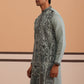 Men’s Silk Blend Embroidered Kurta (65KO 5350 Blue ) [FF] [A-1-4]