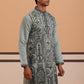Men’s Silk Blend Embroidered Kurta (65KO 5350 Blue ) [FF] [A-1-4]