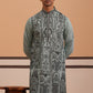 Men’s Silk Blend Embroidered Kurta (65KO 5350 Blue ) [FF] [A-1-4]