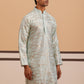 Premium Silk Blend Embroidered Kurta (65KO 5351 Blue ) [FF] [B-1-2]