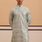 Premium Silk Blend Embroidered Kurta (65KO 5351 Blue ) [FF] [B-1-2]