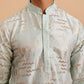 Premium Silk Blend Embroidered Kurta (65KO 5351 Blue ) [FF] [B-1-2]