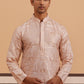 Premium Silk Blend Embroidered Kurta ( 65KO 5351 Peach ) [FF] [B-1-2]