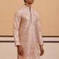 Premium Silk Blend Embroidered Kurta ( 65KO 5351 Peach ) [FF] [B-1-2]