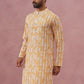 Yellow Ethnic Printed Kurta for Men (65KO 5352 Yellow ) [FF] [F-2-3]