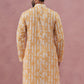 Yellow Ethnic Printed Kurta for Men (65KO 5352 Yellow ) [FF] [F-2-3]