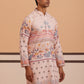 Men’s Cotton Blend Festive Printed Kurta ( 65KO 5353 Peach ) [FF] [A-1-4]