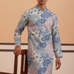 Men’s Printed Cotton Blend Kurta (65KO 5354 Blue ) [FF] [D-1]