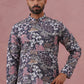 Men’s Printed Cotton Blend Kurta (65KO 5354 Grey ) [FF] [D-1]