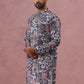 Men’s Printed Cotton Blend Kurta (65KO 5354 Grey ) [FF] [D-1]