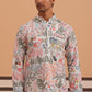 Men’s Printed Cotton Blend Kurta (65KO 5354 White ) [FF] [D-1]