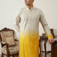 Ombre Silk Blend Kurta with Sequin Work ( 65KO 5357Yellow S ) [FF] [Q-12-13]