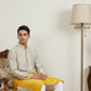 Ombre Silk Blend Kurta with Sequin Work ( 65KO 5357Yellow S ) [FF] [Q-12-13]