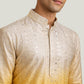 Ombre Silk Blend Kurta with Sequin Work ( 65KO 5357Yellow S ) [FF] [Q-12-13]