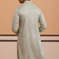 Men's Geometric Embroidered Kurta ( 65KO 5358 Pista ) [FF] [P-15]
