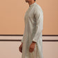 Men's Geometric Embroidered Kurta ( 65KO 5358 Pista ) [FF] [P-15]