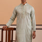 Men's Geometric Embroidered Kurta ( 65KO 5358 Pista ) [FF] [P-15]