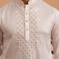 Men's Geometric Embroidered Kurta (65KO 5358 White ) [FF] [P-15]