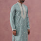 Men's Festive Cotton Blend Kurta (65KO 5360 Blue ) [FF] [A-1-4]