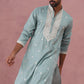 Men's Festive Cotton Blend Kurta (65KO 5360 Blue ) [FF] [A-1-4]