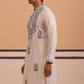 Traditional Embroidered Silk Blend Kurta (65KO 5361 White ) [FF] [P-5]