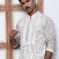 Floral Embroidered Silk Blend Kurta (65KO 5362 Grey ) [FF] [A-1-4]