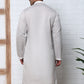 Floral Embroidered Silk Blend Kurta (65KO 5362 Grey ) [FF] [A-1-4]