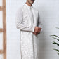 Floral Embroidered Silk Blend Kurta (65KO 5362 Grey ) [FF] [A-1-4]